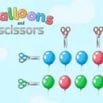 Balloons and scissors