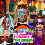 BFF Halloween Face Painting